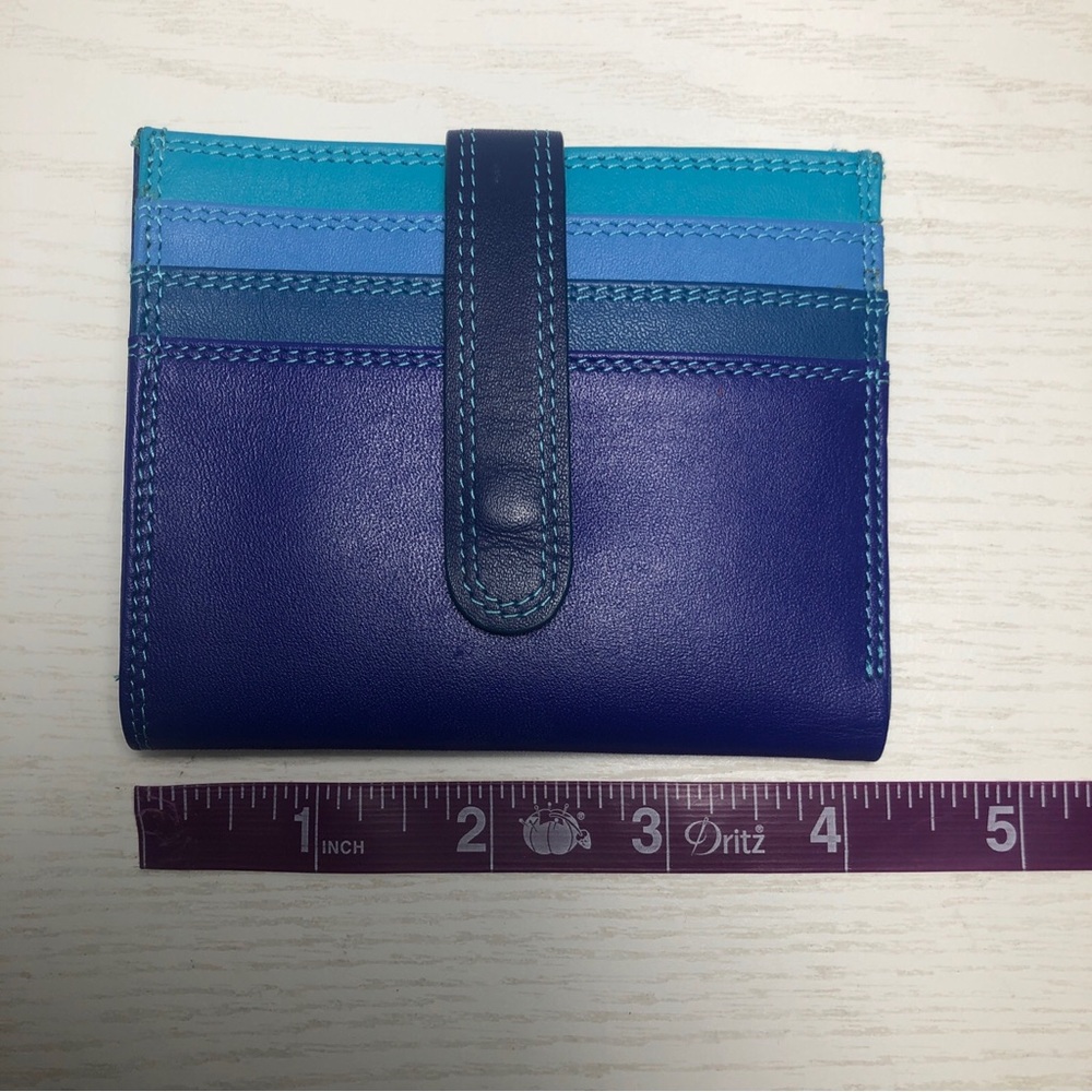 Mywalit Credit Card Holder Wallet Multicolored Snap Closure